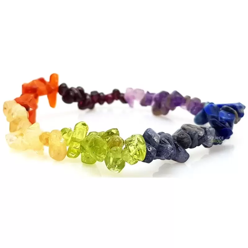 Bracelet pierre éclats 7 Chakra