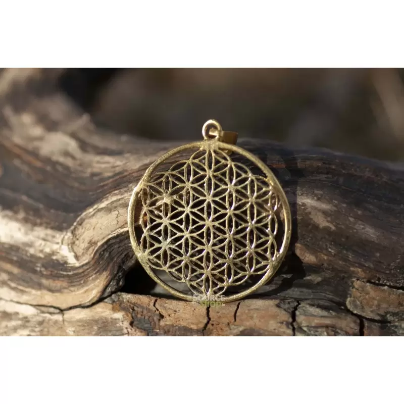 Pendentif Fleur de vie or