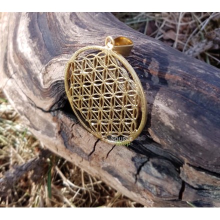 Pendentif Fleur de vie or
