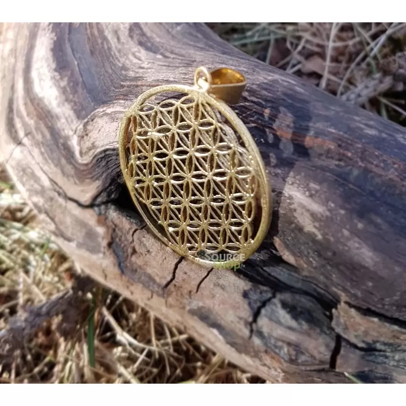Pendentif Fleur de vie or