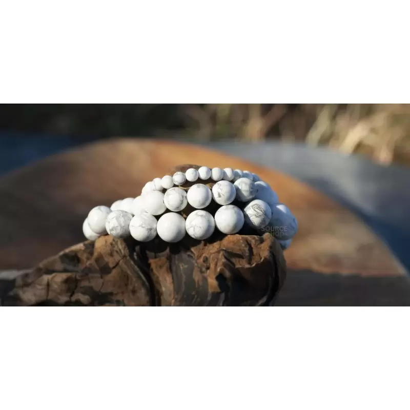 Bracelet Howlite blanche - Qualité A