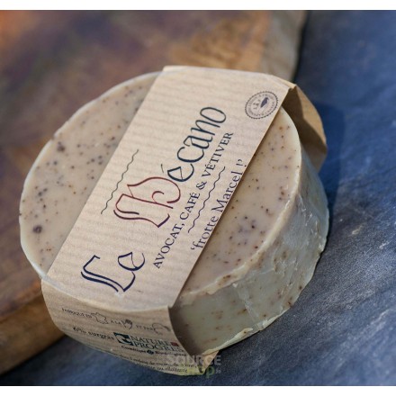 Savon exfoliant BIO café, avocat & vétiver "Le Mécano" - Savonnerie du Pilat