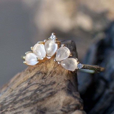 Bague Labradorite en Argent 925 - Réglable