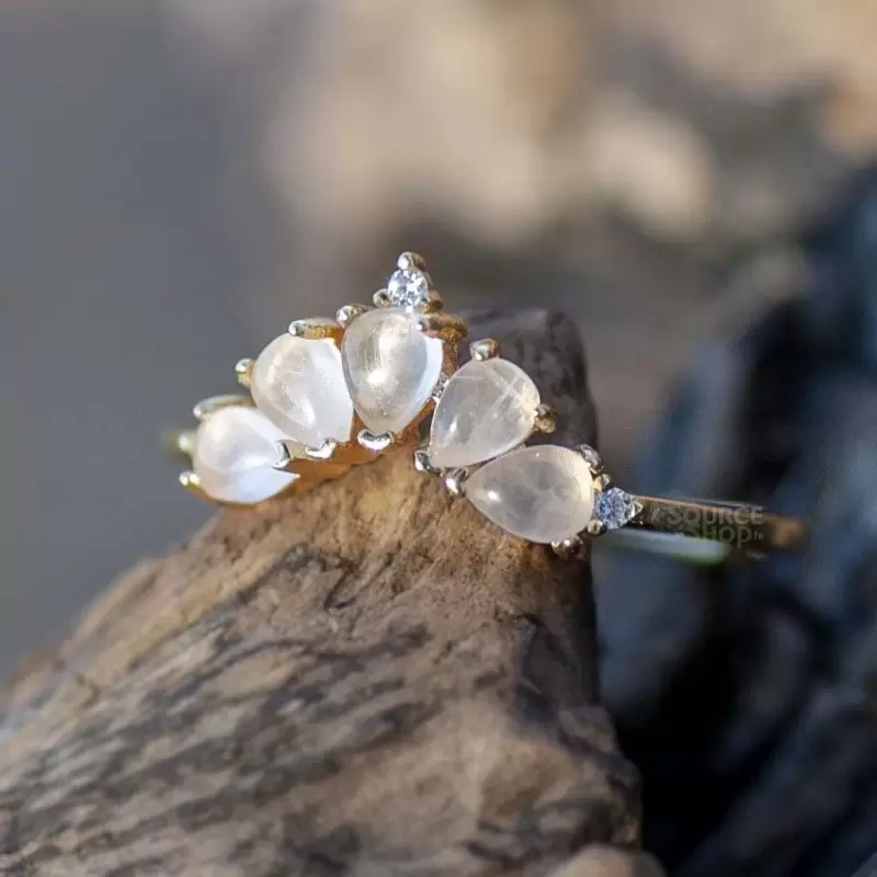 Bague Labradorite en Argent 925 - Réglable
