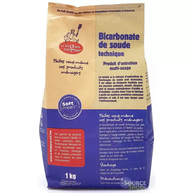Bicarbonate de soude - 1kg ou 2.5kg - La Droguerie Écologique 