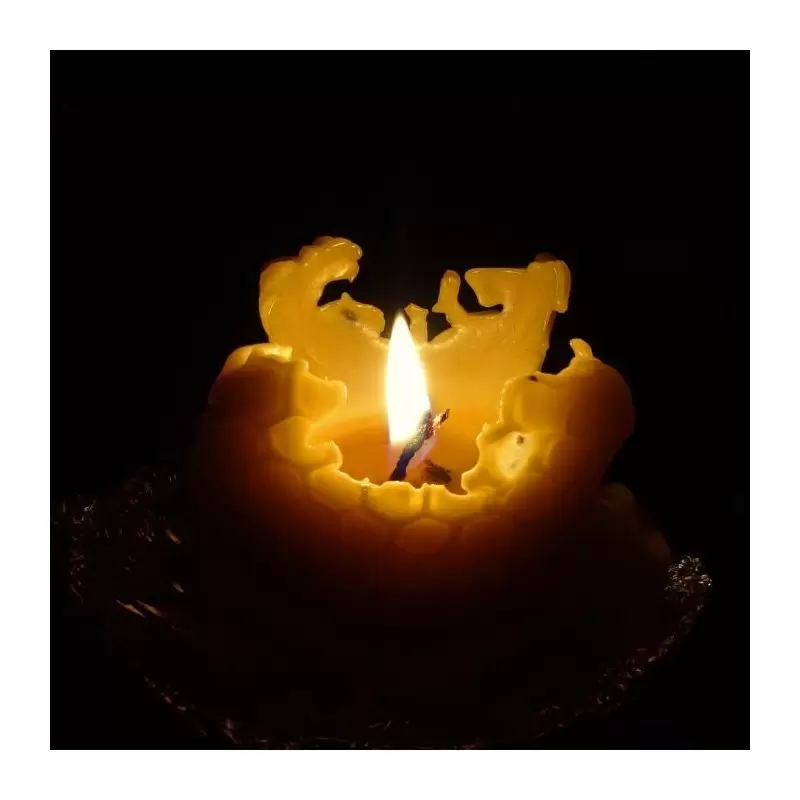 Bougie en cire d'abeille - sans huile essentielle - Made in France