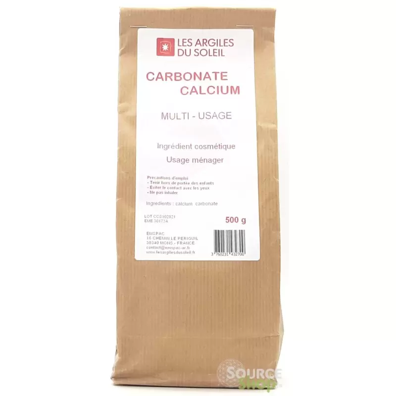 Carbonate de calcium - Blanc de Meudon - Les Argiles du Soleil
