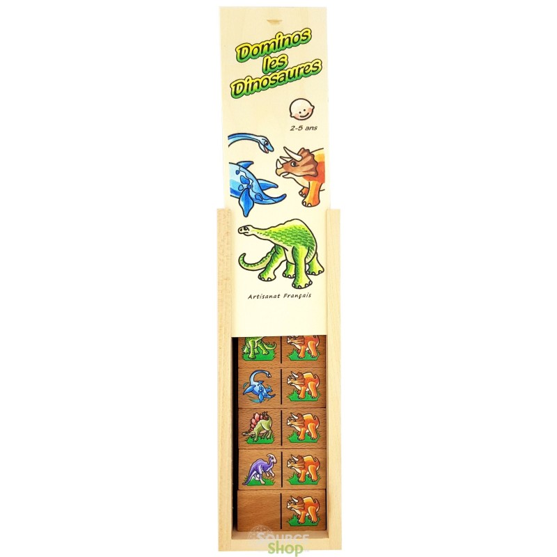 Domino "Les Dinosaures" en Tilleul & Hêtre du Jura