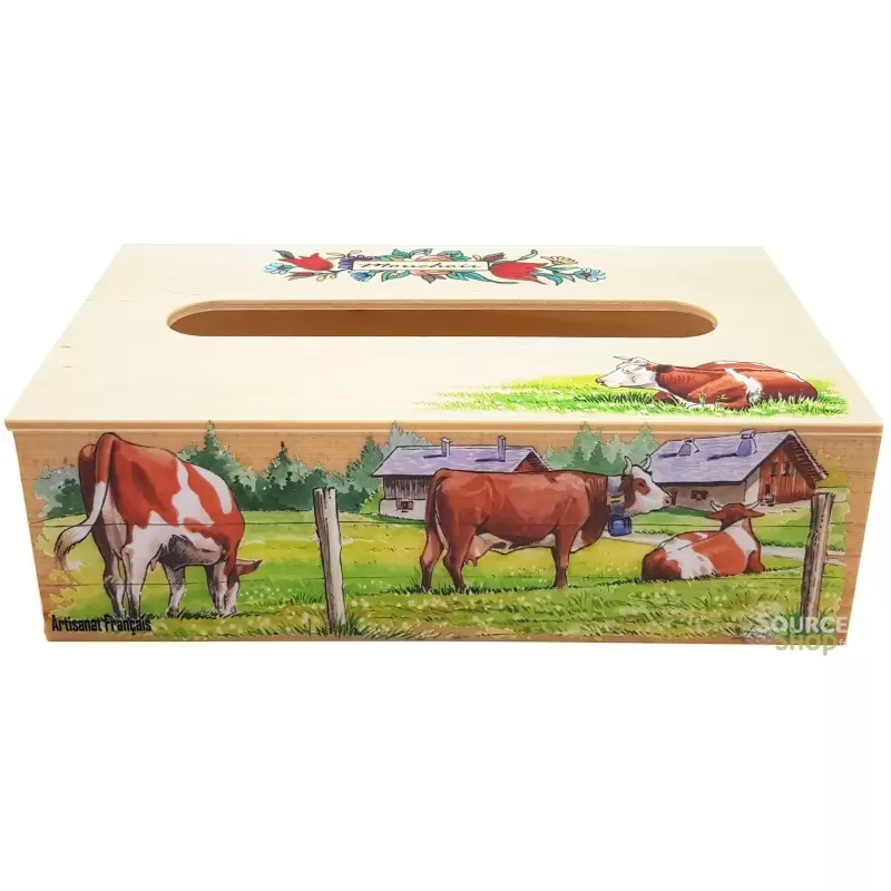 Boîte à mouchoirs en bois du Jura - Artisanale & Locale