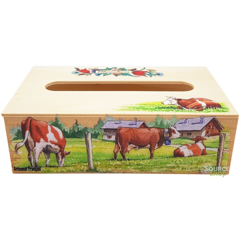 Boîte à mouchoirs en bois du Jura - Artisanale & Locale