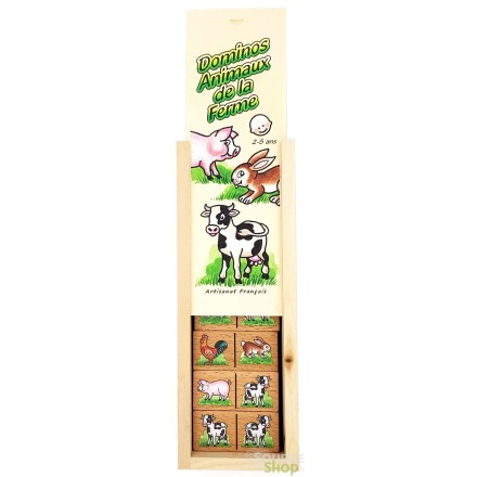 Domino "Animaux de la Ferme" en Tilleul & Hêtre du Jura