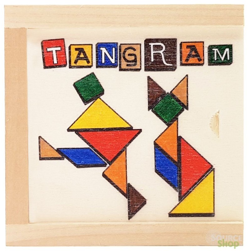 Tangram Montessori en bois du Jura