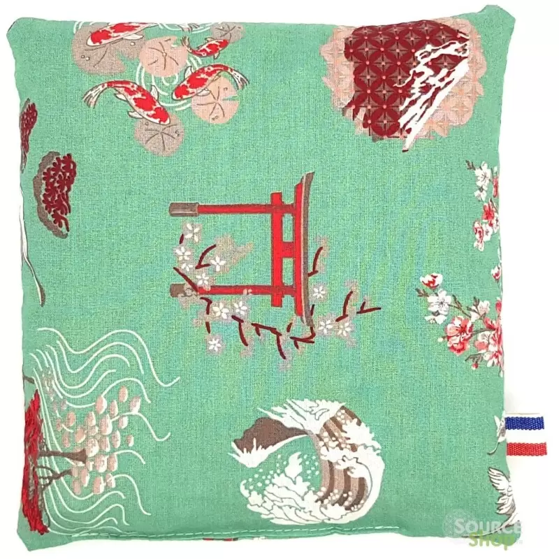 Coussin bouillotte BIO de noyaux de cerises - Artisanale & Française