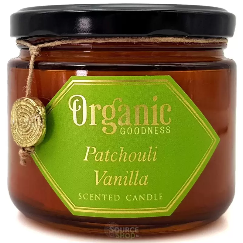 Bougie ayurvédique Patchouli Vanille - végétale - Organic Goodness
