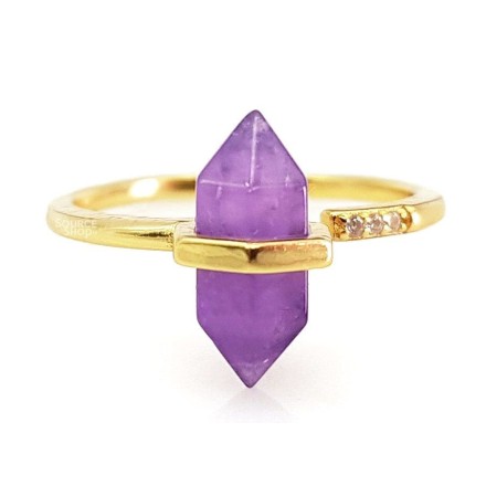 Bague Améthyste en Argent 925 - Réglable