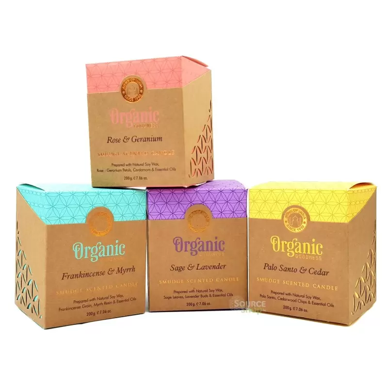 Bougie ayurvédique Rose & Géranium - vegan - Organic Goodness