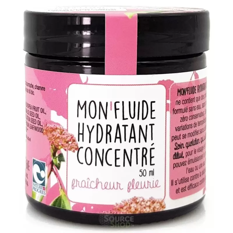 Crème concentrée visage BIO - fraîcheur fleurie - Maison Sidonie Champagne