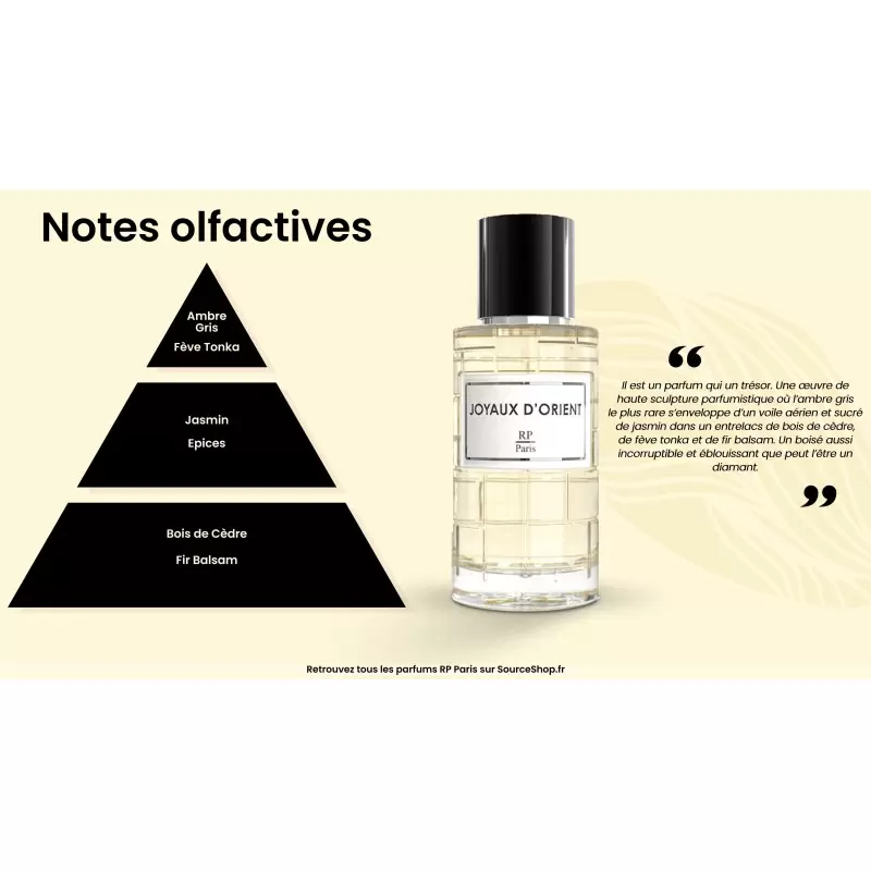 Parfum Joyaux d'Orient senteur Baccarat Rouge 540 - 50ml - Générique - RP Paris