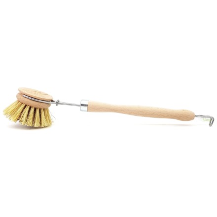 Brosse vaisselle laiton en bois - tête interchangeable - La Droguerie Ecologique