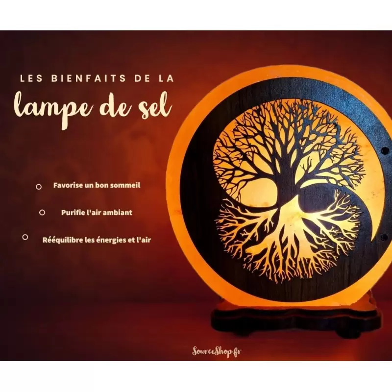 Lampe de sel Arbre de Vie Yin Yang - 5kg