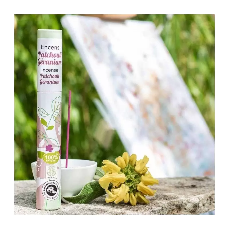 Encens Patchouli Géranium - Herbosense - Les Encens du Monde
