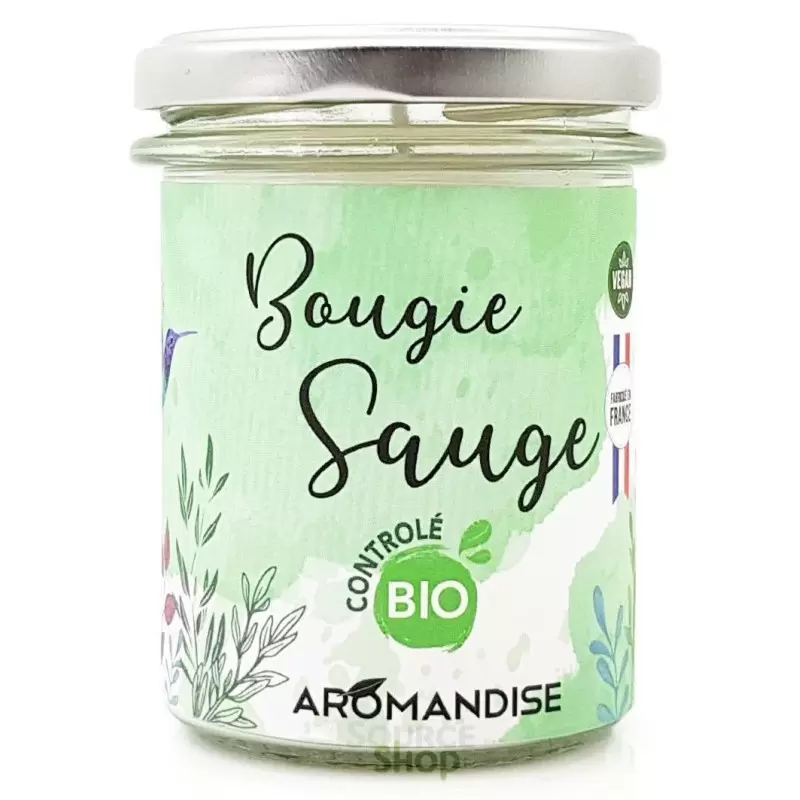 Bougie sauge bio - végétale & naturelle - Aromandise