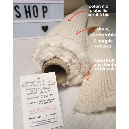 Gant de toilette coton BIO - Artisanal & Français