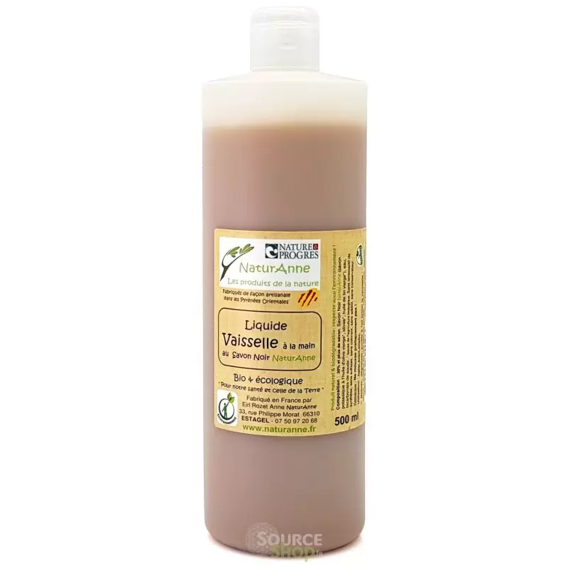 Liquide vaisselle BIO au savon noir - NaturAnne