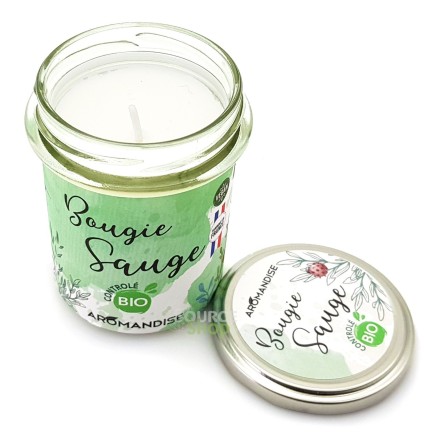 Bougie sauge bio - vegan & naturelle - Aromandise