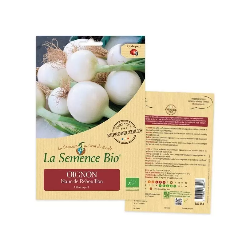 Graines Oignon blanc de Rebouillon BIO - La Semence Bio