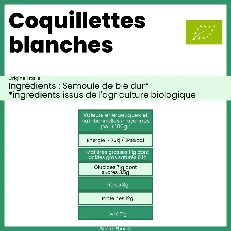 Coquillettes BIO en vrac