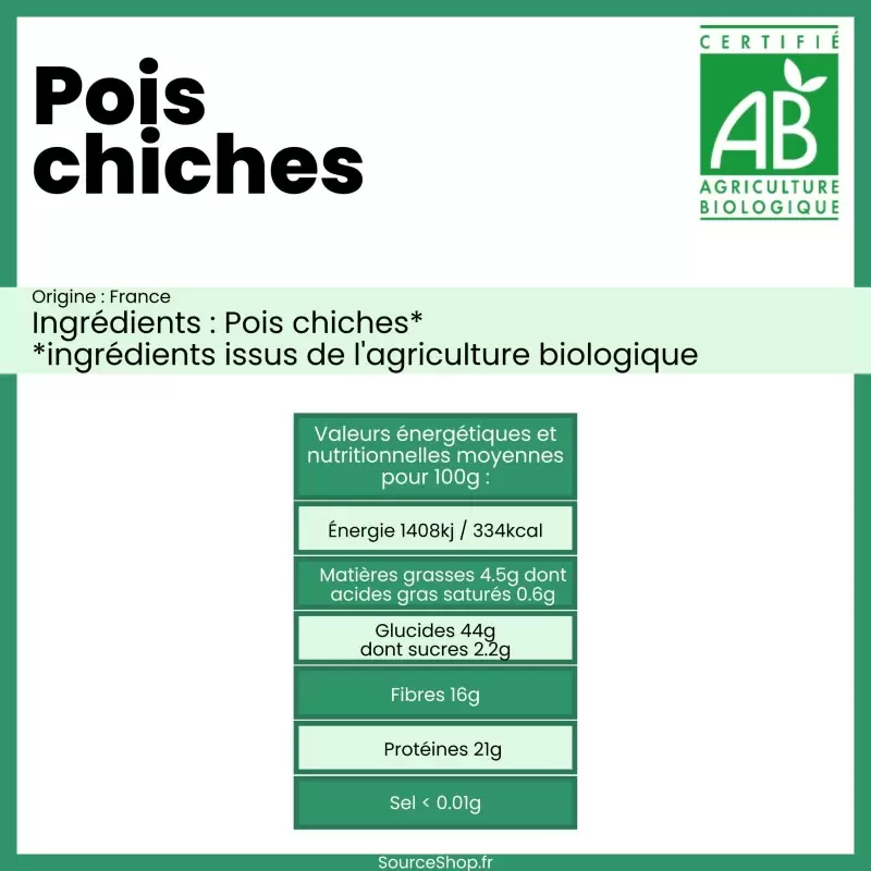 Pois chiches BIO en vrac