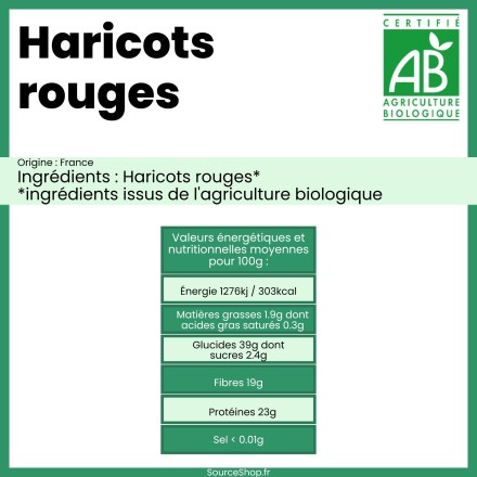 Haricots rouges BIO en vrac
