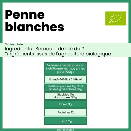 Penne BIO en vrac