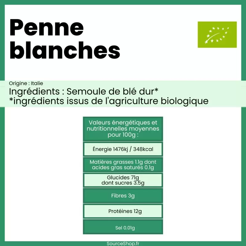 Penne BIO en vrac