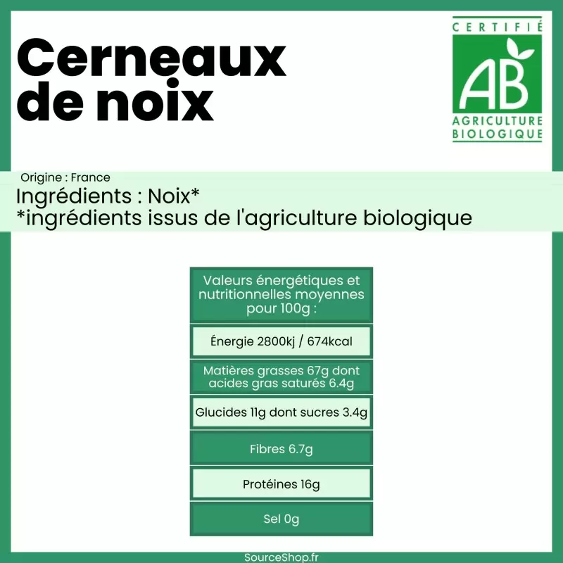 Cerneaux de noix BIO en vrac