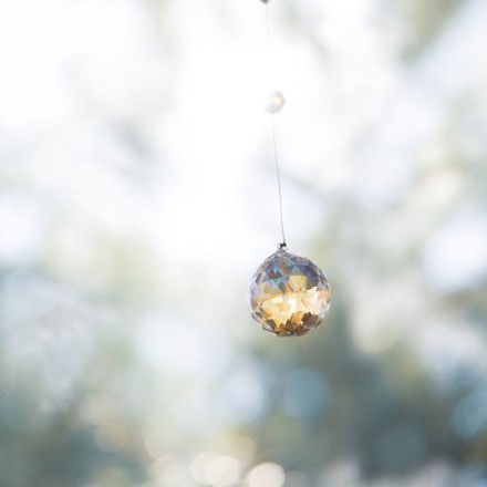 Boule facettée de cristal - Sphère attrape-soleil