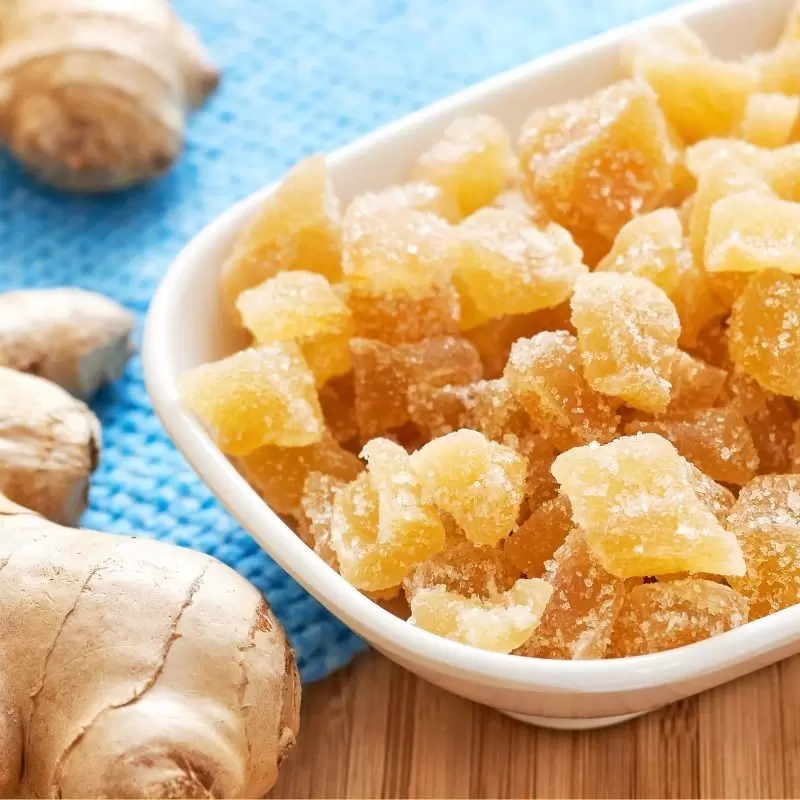 Gingembre BIO cristallisé en cubes en vrac