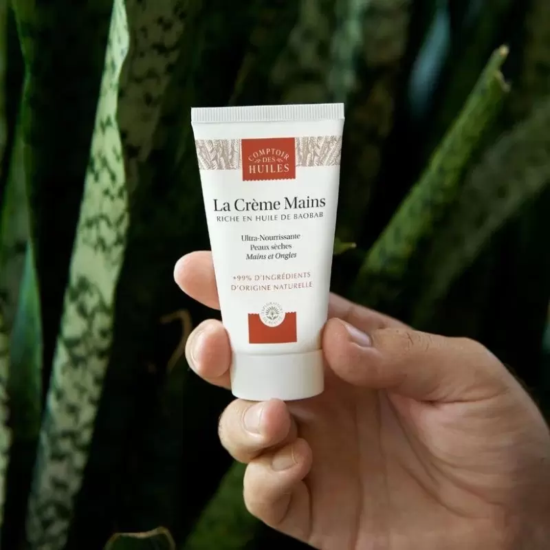 Crème mains BIO à l'huile de baobab - 50ml - Comptoir des Huiles