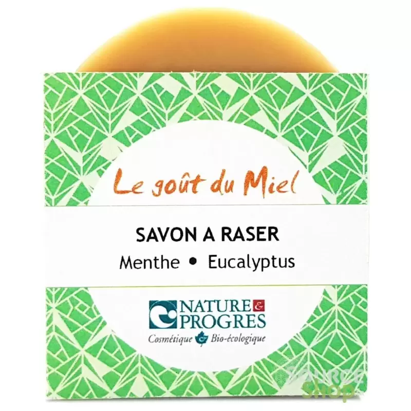Savon BIO spécial rasage à la menthe & eucalyptus - Le Goût du Miel