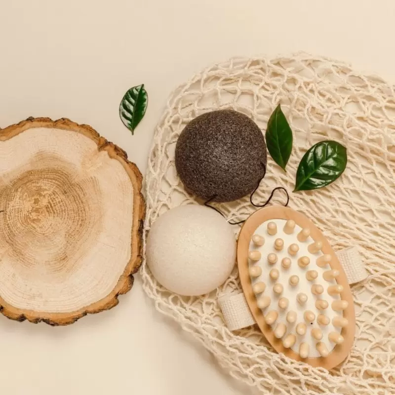 Eponge Konjac visage 100% pure - Naturelle & Biodégradable