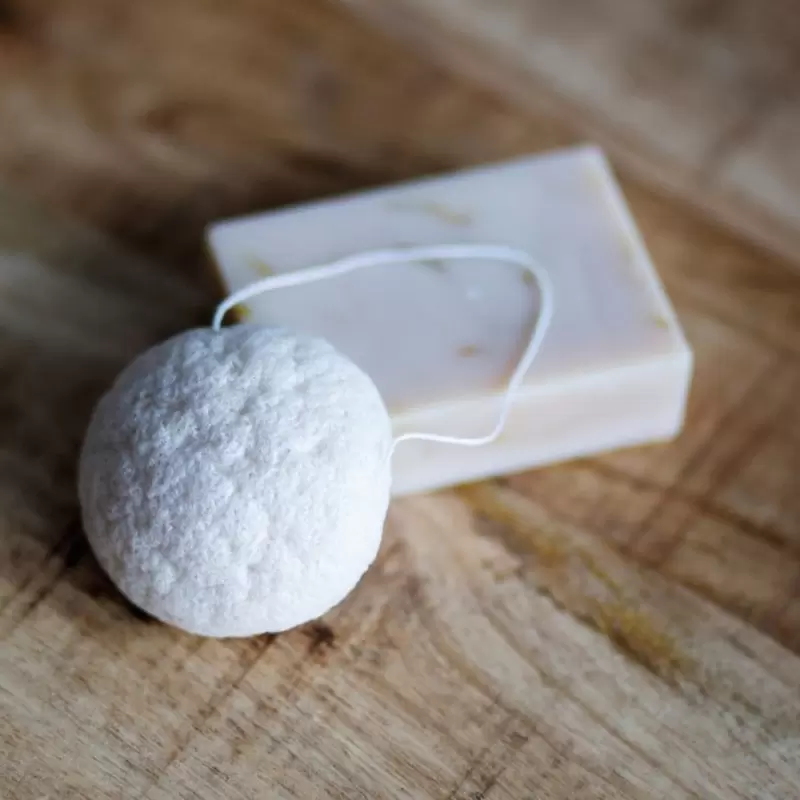 Eponge Konjac visage 100% pure - Naturelle & Biodégradable