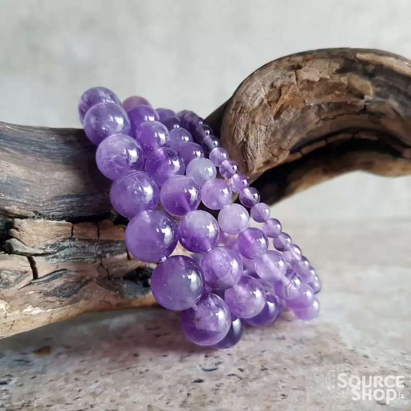 Bracelet améthyste naturelle – Qualité A