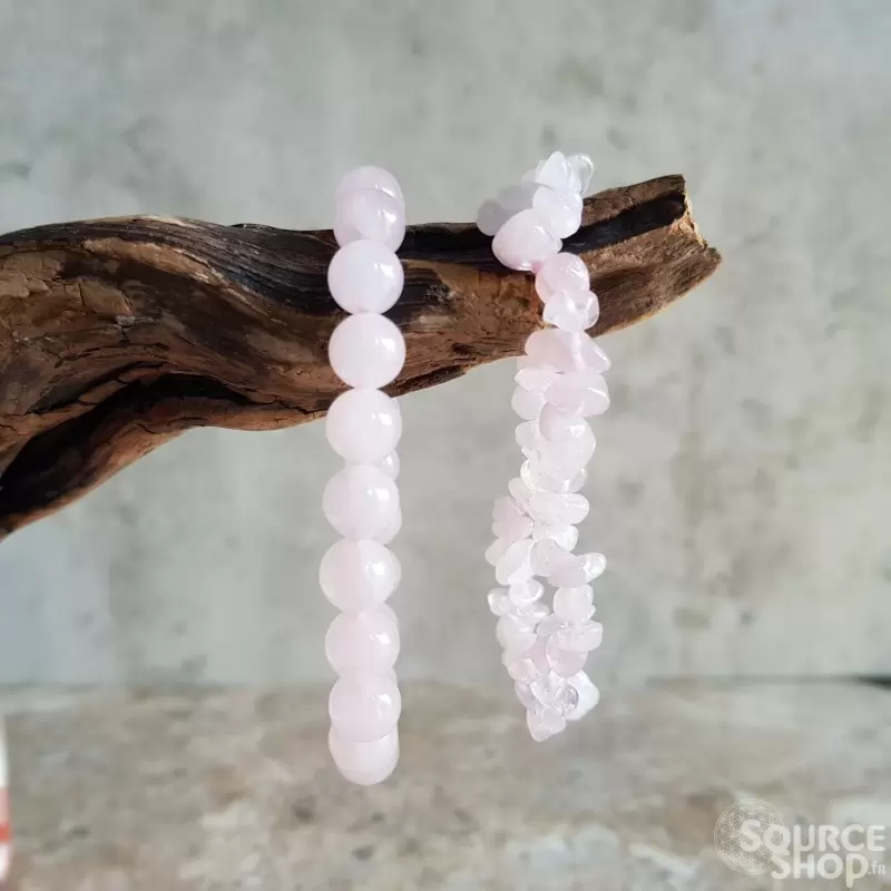 Bracelet Quartz Rose – Qualité A – Pierre naturelle