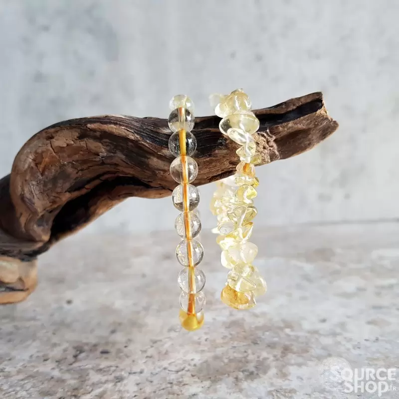 Bracelet chips Citrine - Qualité A