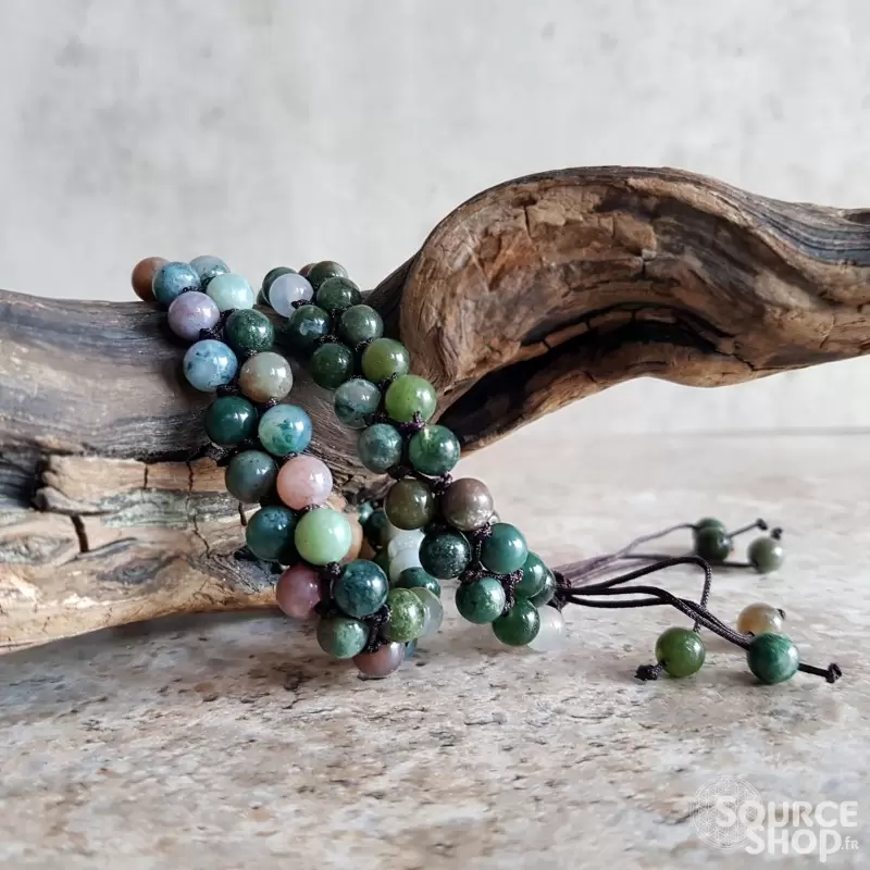Bracelet double en Agate - Ancrage, apaisement & sincérité