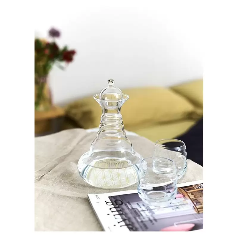 Carafe Alladin or 1.3L + 2 verres Mythos or - Nature's Design