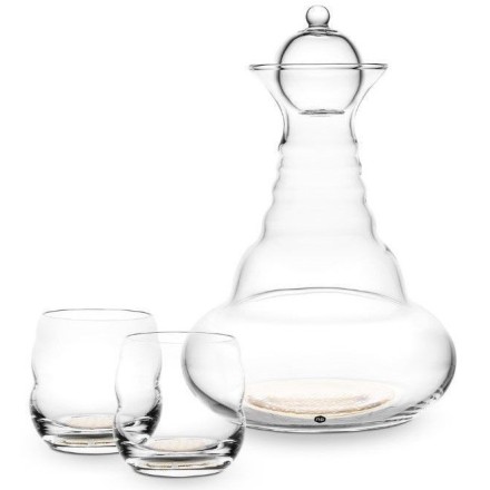 Carafe Alladin or 1.3L + 2 verres Mythos or - Nature's Design