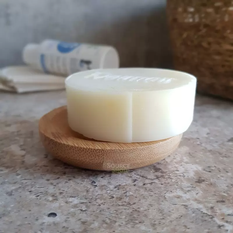 Porte-savon rond en bambou