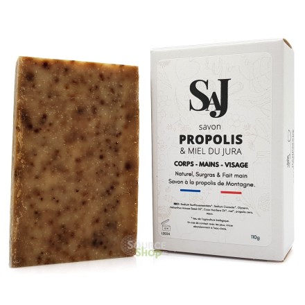 Savon BIO ultra-local au miel & propolis - sans huiles essentielles - 110g - Savonnerie Artisanale du Jura